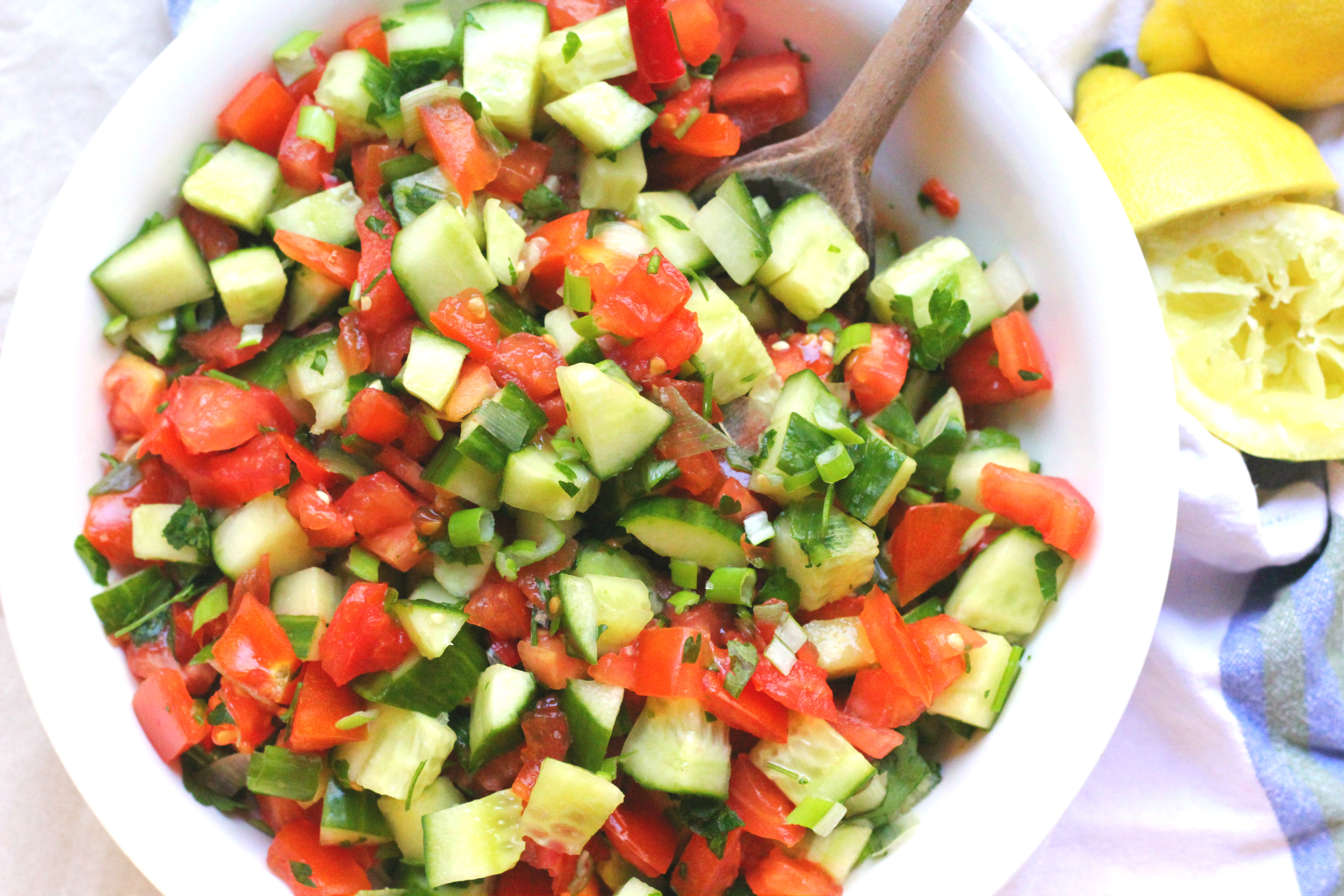Cucumber & Tomato Chat Salad